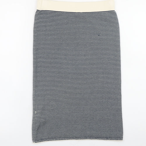 Skunkfunk Women’s Black Striped Pencil Skirt Size S Knee Length Stretch