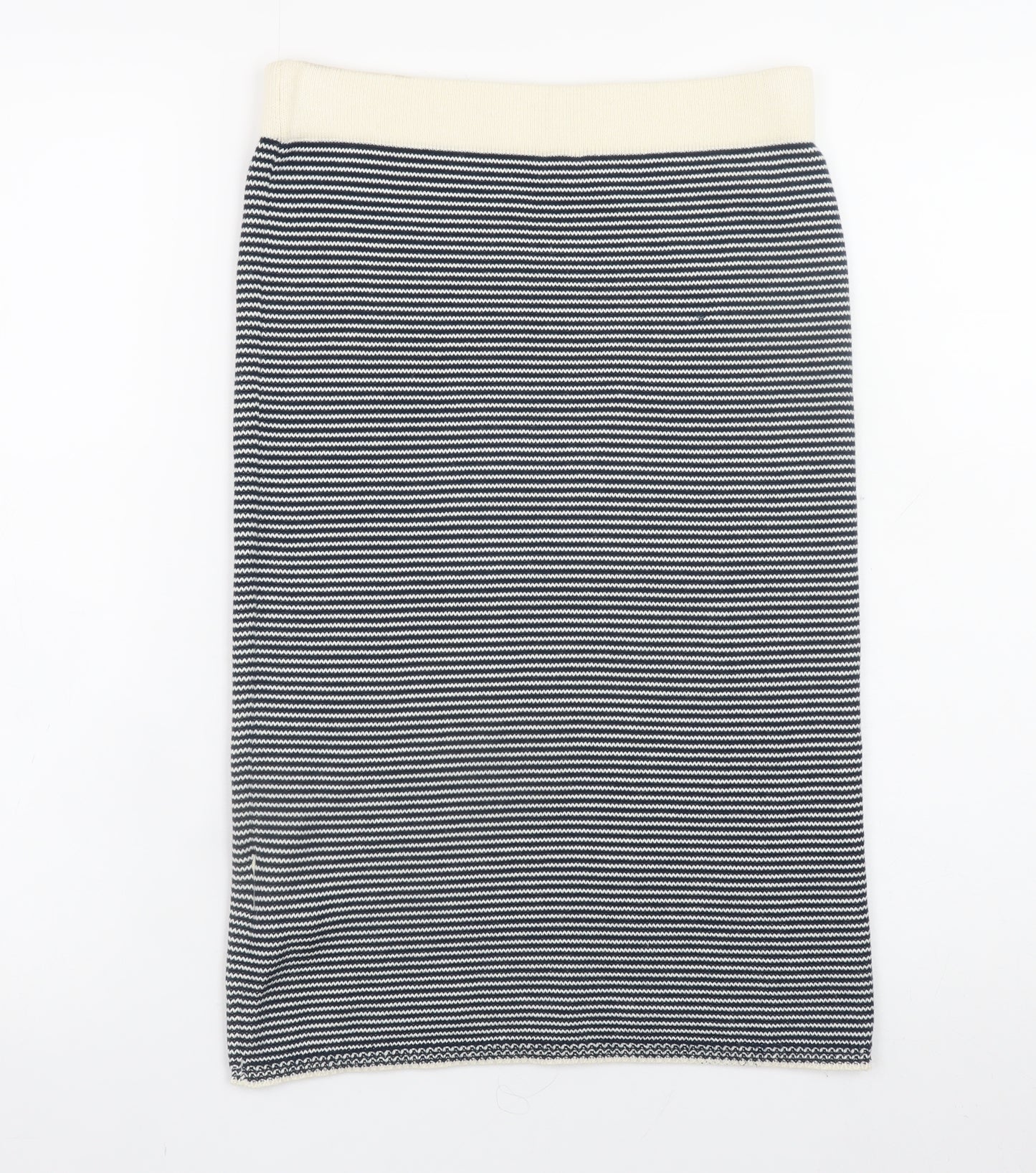 Skunkfunk Women’s Black Striped Pencil Skirt Size S Knee Length Stretch