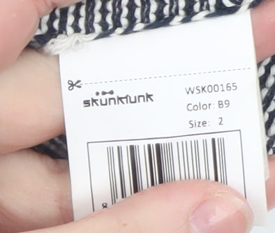 Skunkfunk Women’s Black Striped Pencil Skirt Size S Knee Length Stretch