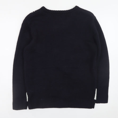 Atmosphere Women's Blue XS Christmas Snowman Knit Jumper