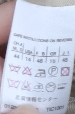 MaxMara Women's Beige Wool Cashmere Long Overcoat Size 16