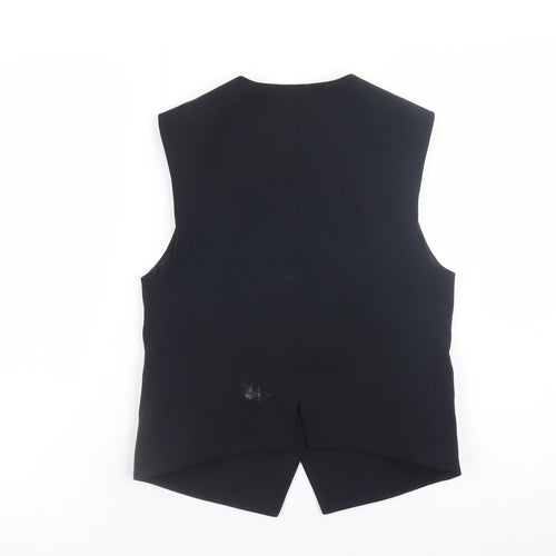 Marks and Spencer Womens Black Sleeveless Button Blouse Size 8