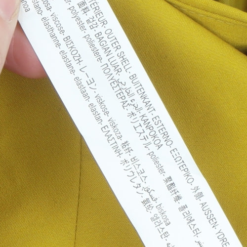 ZARA Women’s Yellow Slim Fit Single Breasted Blazer Size 8