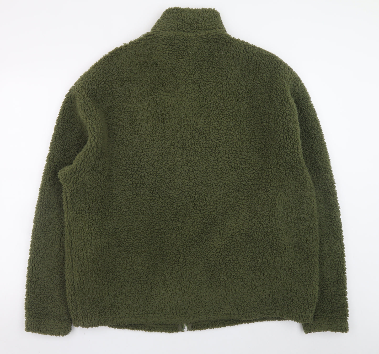 ASOS Design Men’s Green Fleece Jacket M Regular Fit Full Zip