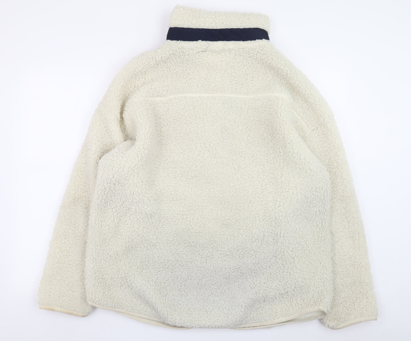 H&M Men’s Ivory Fleece Full Zip Jacket Size S Regular Fit