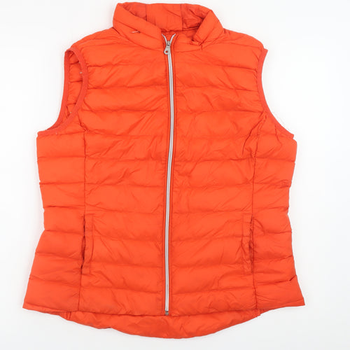 Marks and Spencer Women’s Orange Down Puffer Gilet Size 14