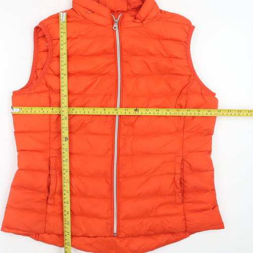 Marks and Spencer Women’s Orange Down Puffer Gilet Size 14