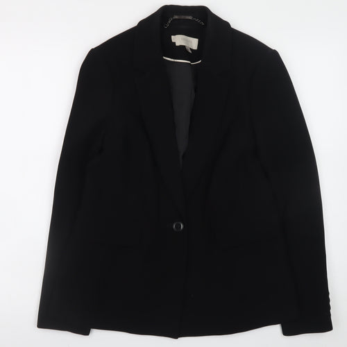 Hobbs Women’s Black Polyester Blazer UK 10 Classic Work Jacket