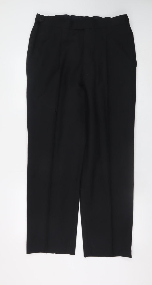Drescott Men's Black 36in Classic Fit Pleated Dress Pants