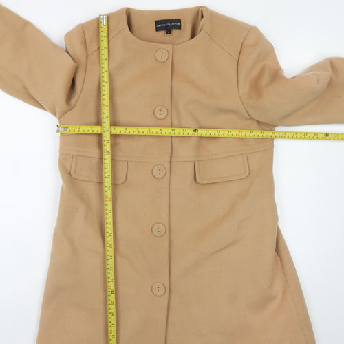Marks and Spencer Women’s Beige Wool Blend Mid-Length Coat Size 14