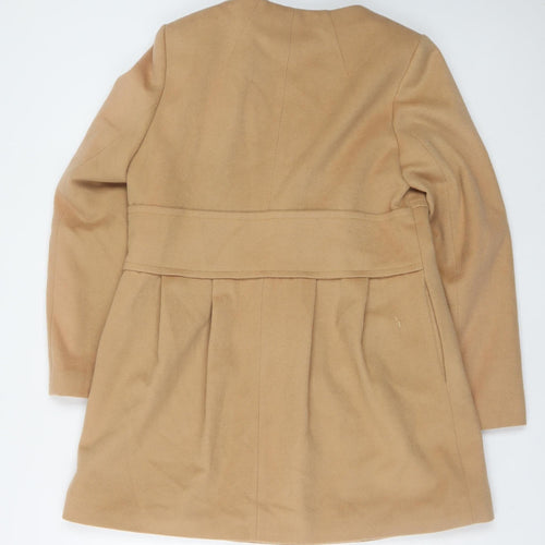 Marks and Spencer Women’s Beige Wool Blend Mid-Length Coat Size 14