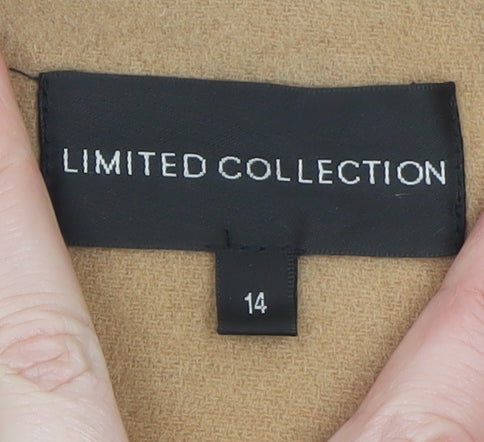 Marks and Spencer Women’s Beige Wool Blend Mid-Length Coat Size 14