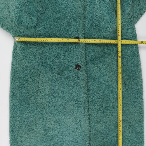 Papaya Petite Green Teddy Coat Women's Size 18 Polyester Mid-Length