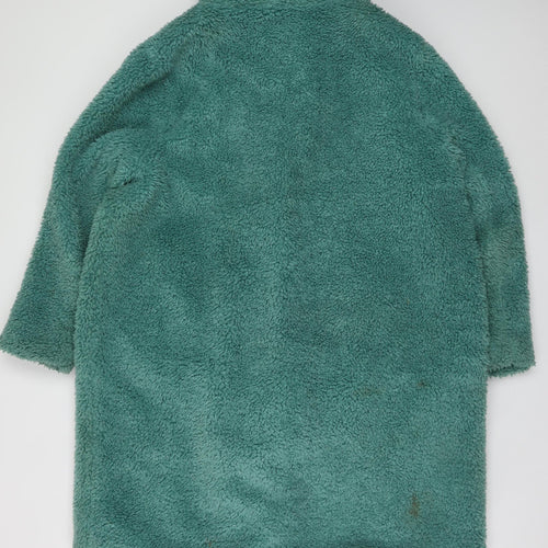 Papaya Petite Green Teddy Coat Women's Size 18 Polyester Mid-Length