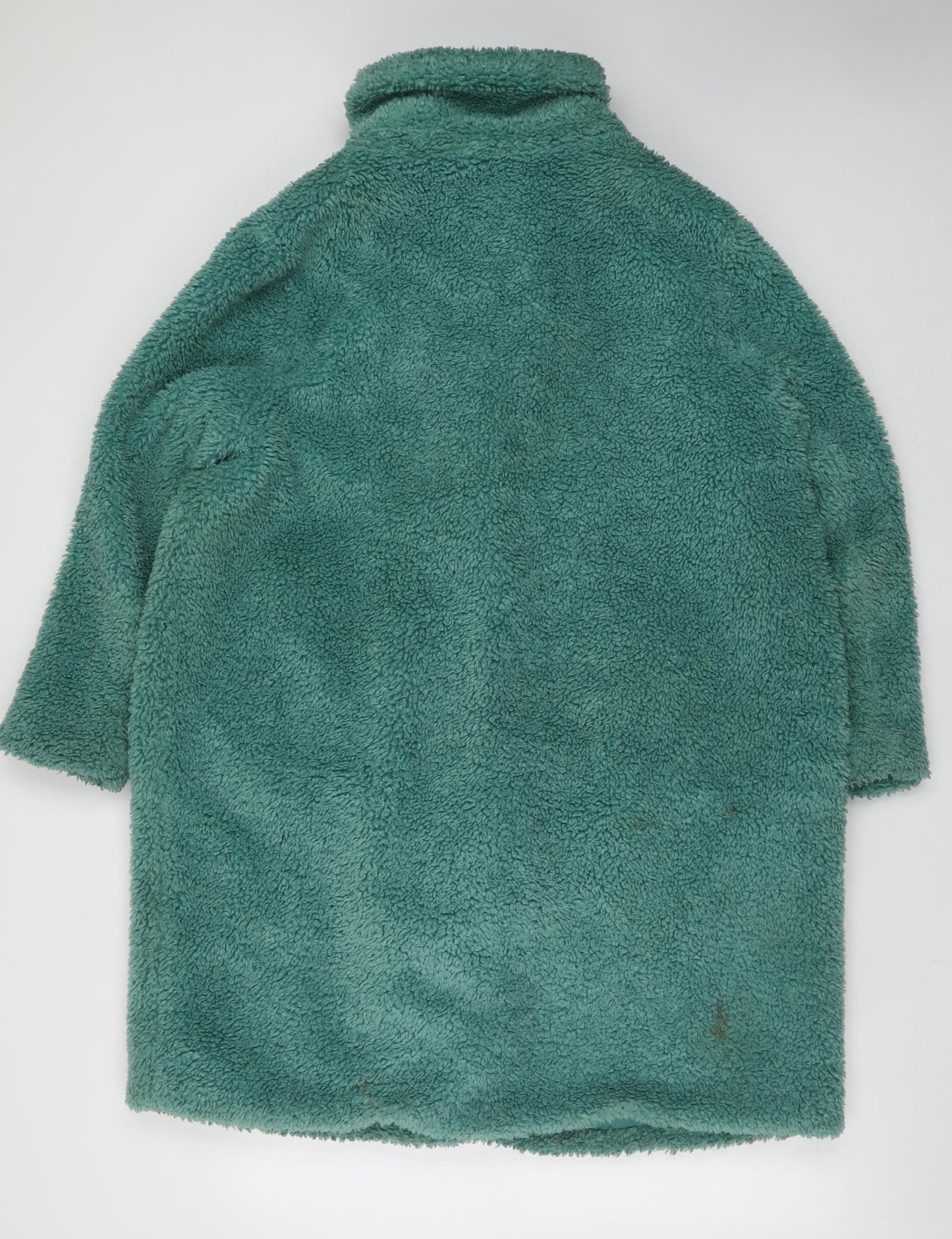 Papaya Petite Green Teddy Coat Women's Size 18 Polyester Mid-Length