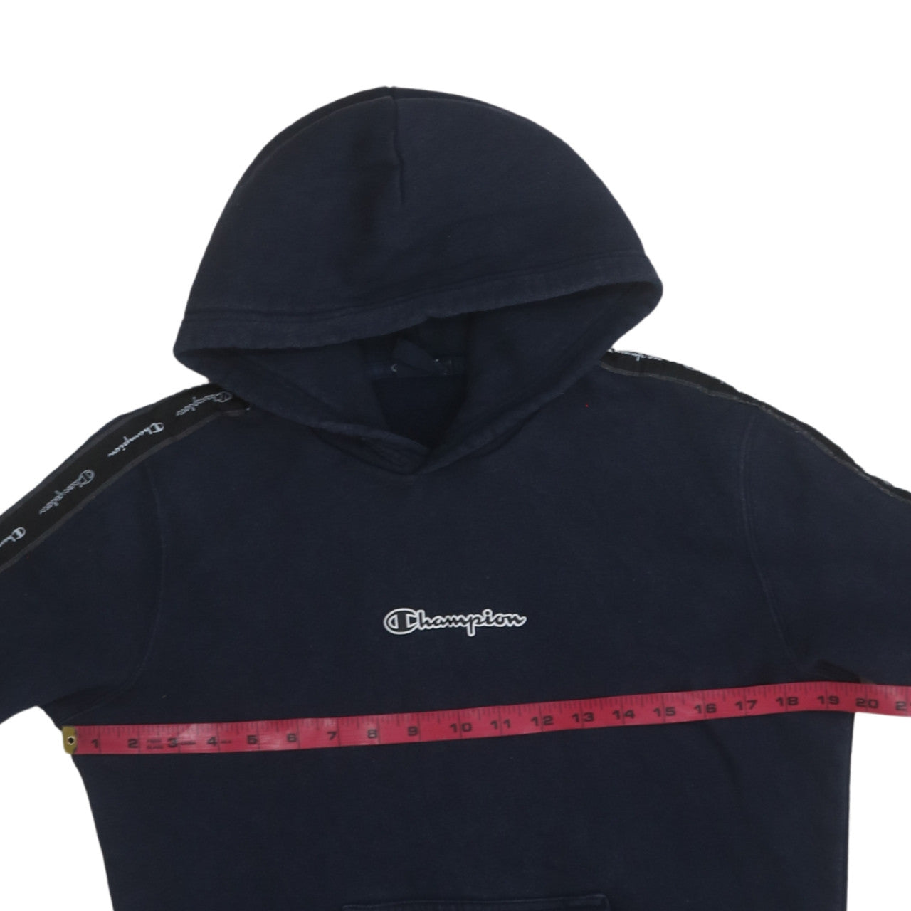 Champion Men's Blue Pullover Hoodie Medium Logo Fleece Sweatshirt