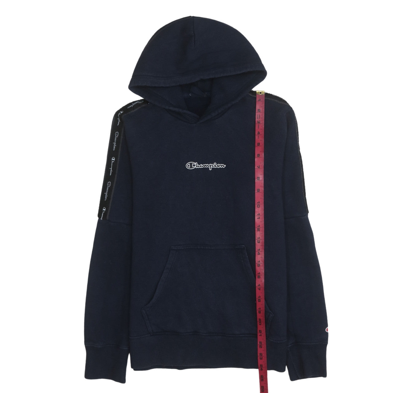 Champion Men's Blue Pullover Hoodie Medium Logo Fleece Sweatshirt