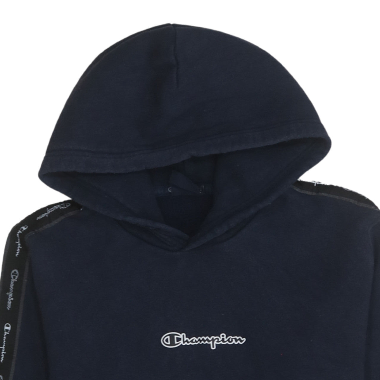 Champion Men's Blue Pullover Hoodie Medium Logo Fleece Sweatshirt