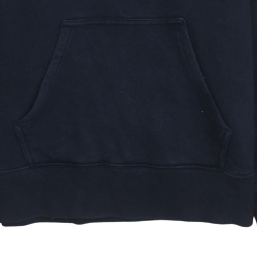 Champion Men's Blue Pullover Hoodie Medium Logo Fleece Sweatshirt