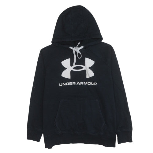Under Armour Men Black Large Pullover Hoodie with Logo Graphic