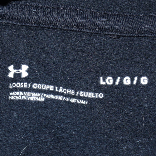 Under Armour Men Black Large Pullover Hoodie with Logo Graphic