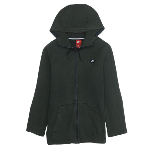 Nike Mens Green Full Zip Hoodie Fleece Regular Fit Size M