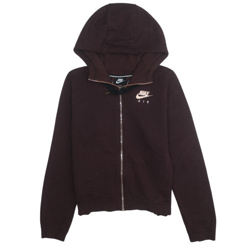 Nike Air Womens Black Full Zip Hoodie Size S Cotton Blend