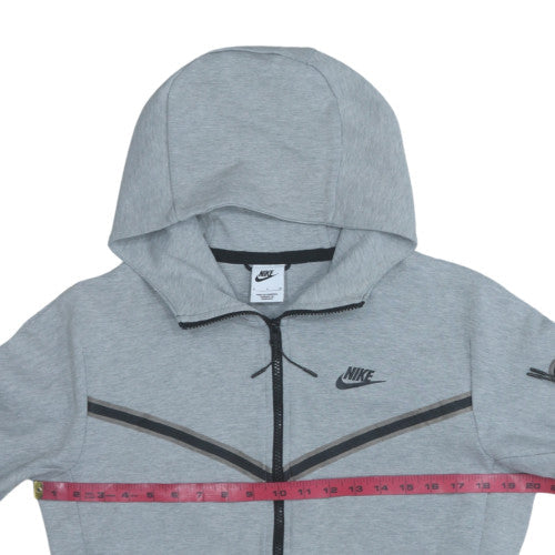 Nike Men's Grey Full Zip Hoodie Size S Lightweight Sportswear
