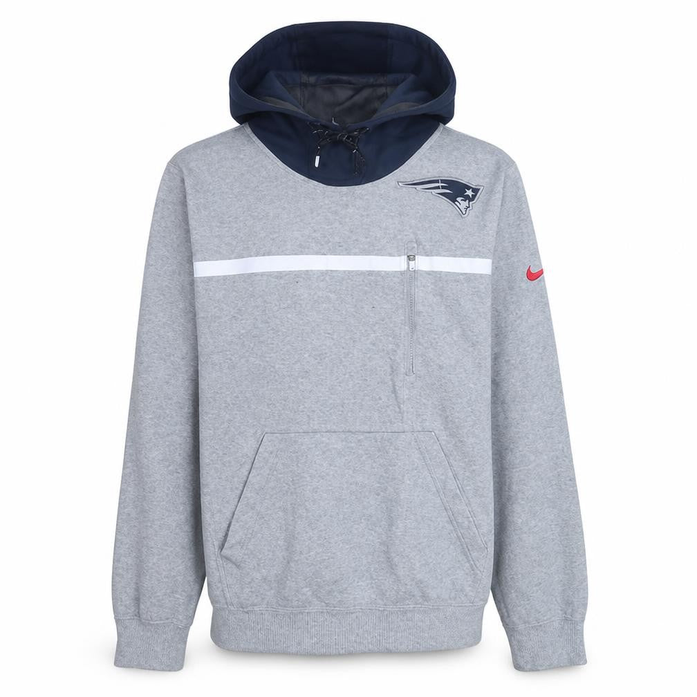 Front view of Nike Men’s Grey Pullover Hoodie M Sports NFL Team Apparel