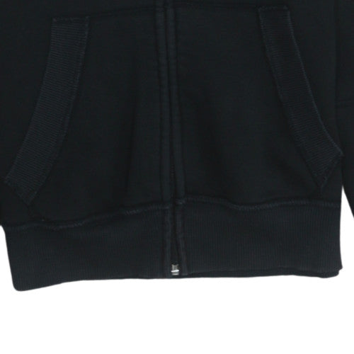 Hollister Women’s Black Full Zip Hoodie Large Fleece Lined Casual