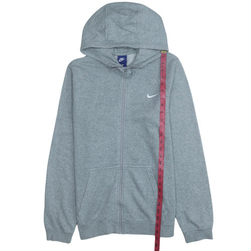 Nike Mens Grey Full Zip Hoodie Small Cotton Blend Fleece