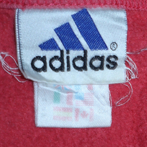 Adidas Women’s Red V-Neck Pullover Sweatshirt Size M Cotton