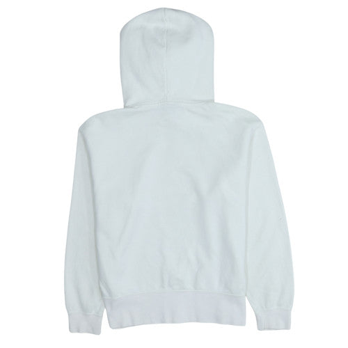 Nike Womens White Pullover Hoodie XS Cotton Blend Logo Sweatshirt