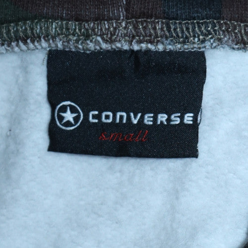 Converse Women’s Camouflage Pullover Hoodie Small Green Pink Trim