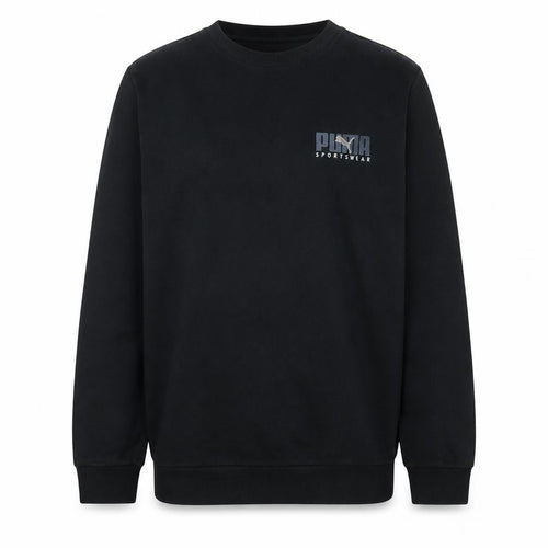 Puma Men's Black XL Crew Neck Pullover Sweatshirt Sportswear Fleece