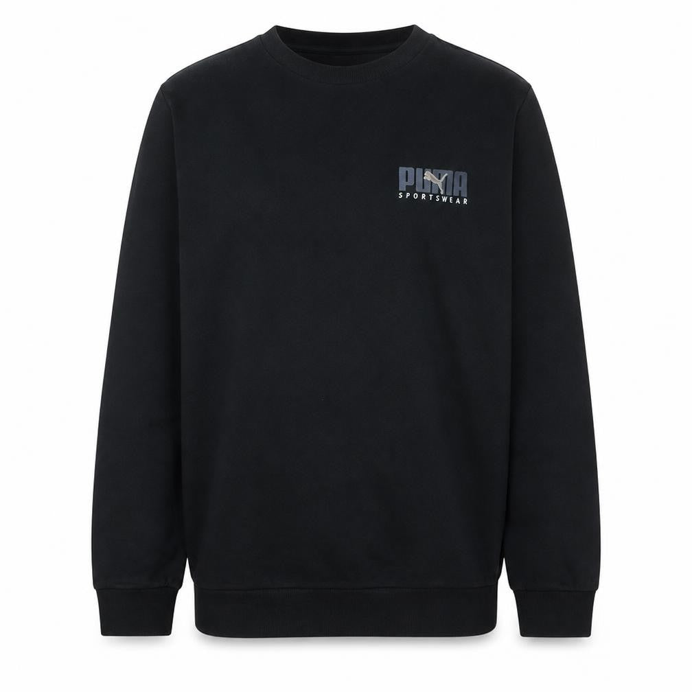 Puma Men's Black XL Crew Neck Pullover Sweatshirt Sportswear Fleece