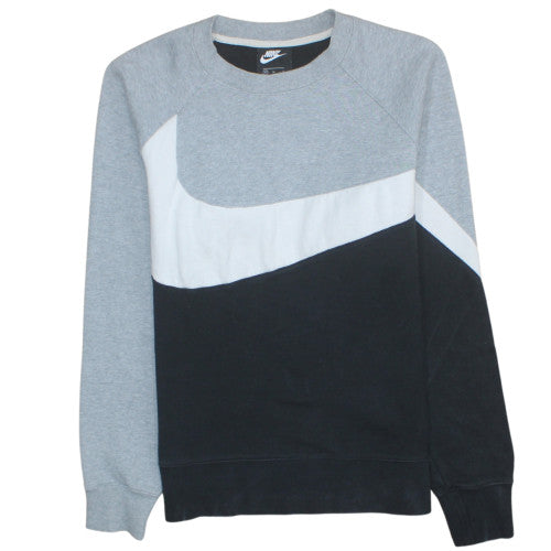 Nike Men's Grey Crew Neck Pullover Sweatshirt M Sports Logo