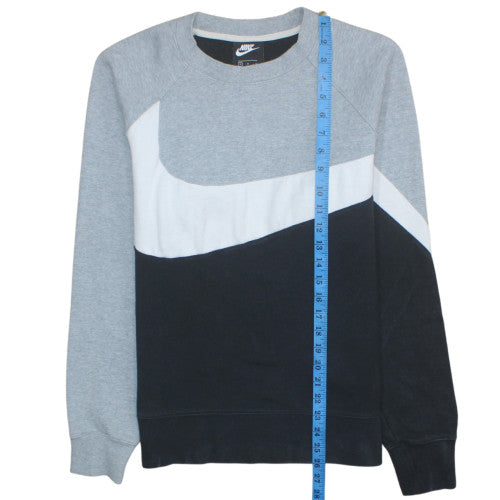 Nike Men's Grey Crew Neck Pullover Sweatshirt M Sports Logo