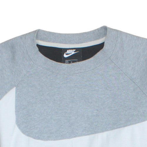 Nike Men's Grey Crew Neck Pullover Sweatshirt M Sports Logo