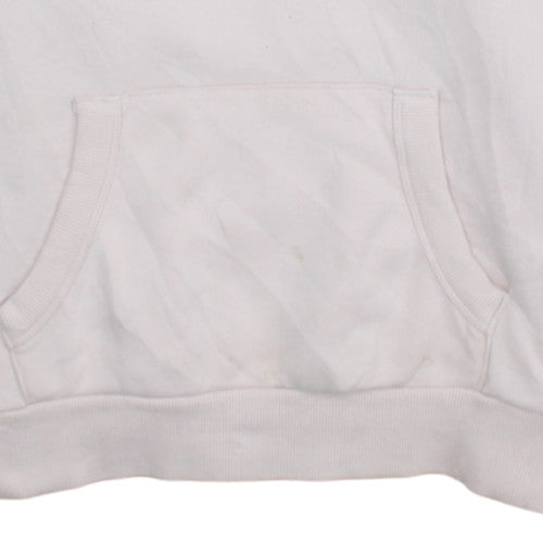 Diesel Womens Beige Small Pullover Hoodie with Logo Embroidery