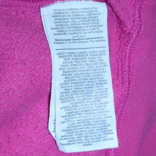 Nike Women's Pink Pullover Hoodie Size S Cotton Blend