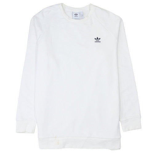 Adidas Men’s White XL Crew Neck Pullover Sweatshirt Logo Lightweight