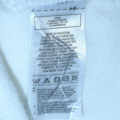 Adidas Men’s White XL Crew Neck Pullover Sweatshirt Logo Lightweight