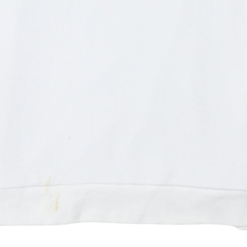 Adidas Men’s White XL Crew Neck Pullover Sweatshirt Logo Lightweight