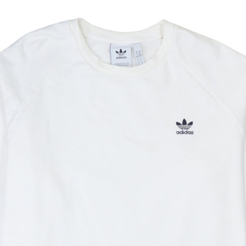 Adidas Men’s White XL Crew Neck Pullover Sweatshirt Logo Lightweight