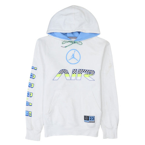 Jordan Mens White Pullover Hoodie L Sports Graphic Fleece