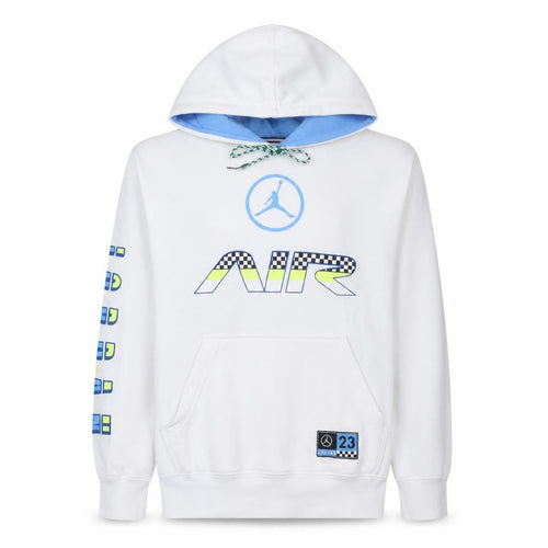 Jordan Mens White Pullover Hoodie L Sports Graphic Fleece