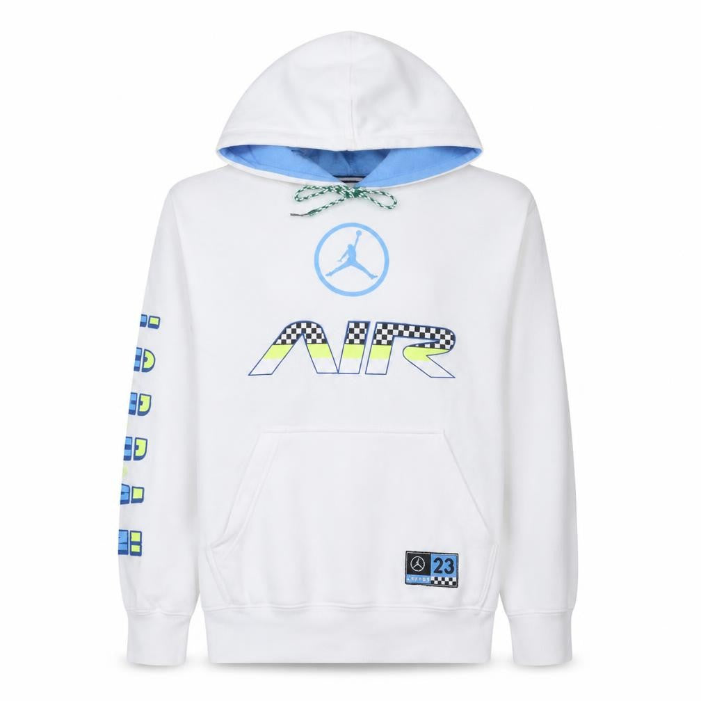 Jordan Mens White Pullover Hoodie L Sports Graphic Fleece