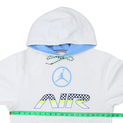 Jordan Mens White Pullover Hoodie L Sports Graphic Fleece