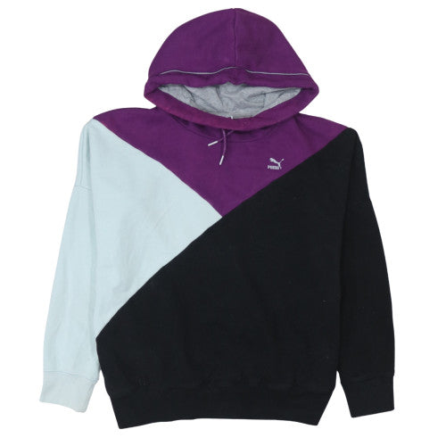 Puma Women’s Purple Black Colourblock Pullover Hoodie UK 14